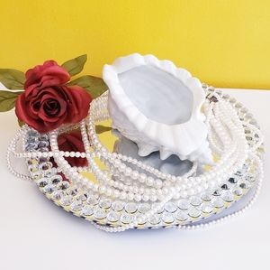 Vintage White Seashell Decor